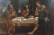 unknow artist Christ in Emmaus oil painting on canvas